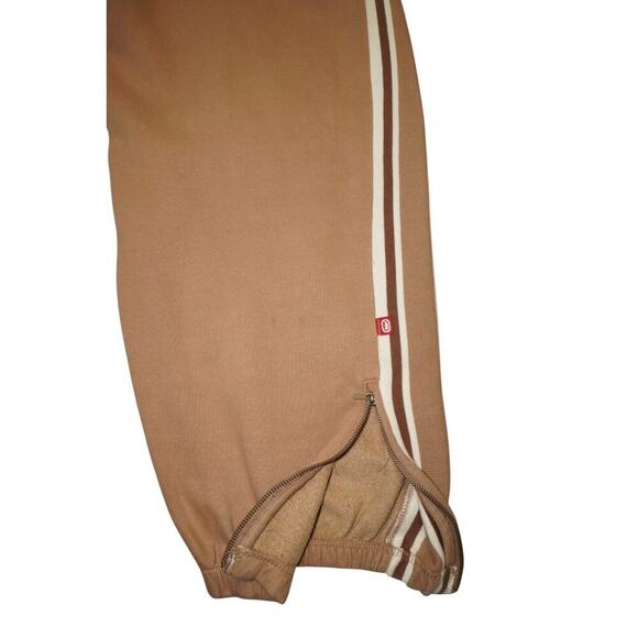 Ecko Unltd XL Brown Track Pants with White Side Stripes & Logo | 1972 Retro - Picture 5 of 10